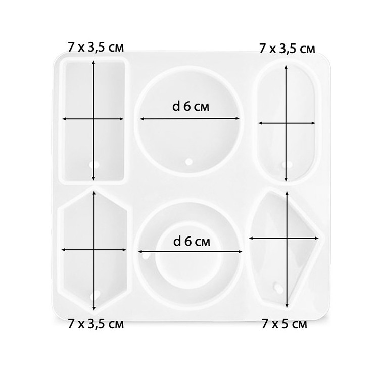 Силиконовый молд Epoxy Master для кулонов, 16х15 см — картинка 3