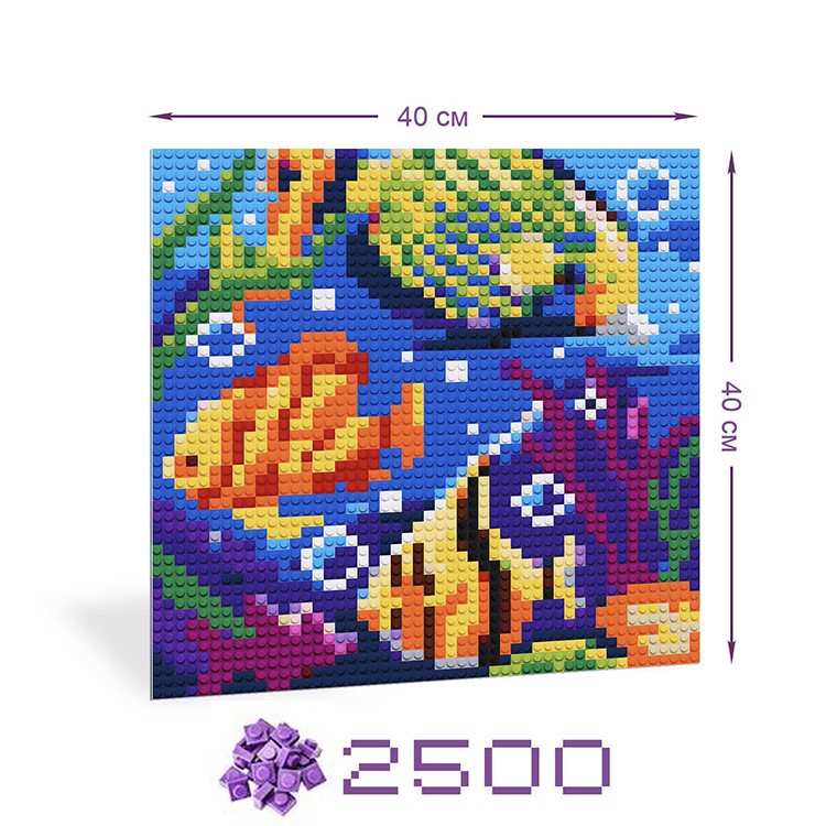 Картина-мозаика из конструктора PIXELIM «Рыбки» — картинка 2