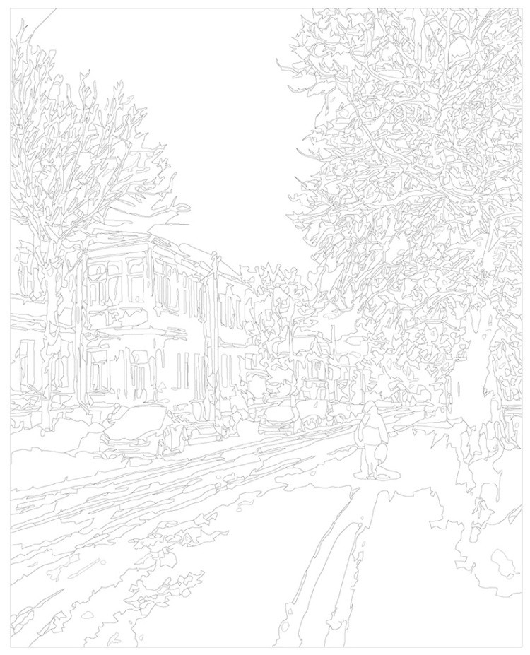 Картина по номерам Дома панельки родные зима в городе — картинка 3