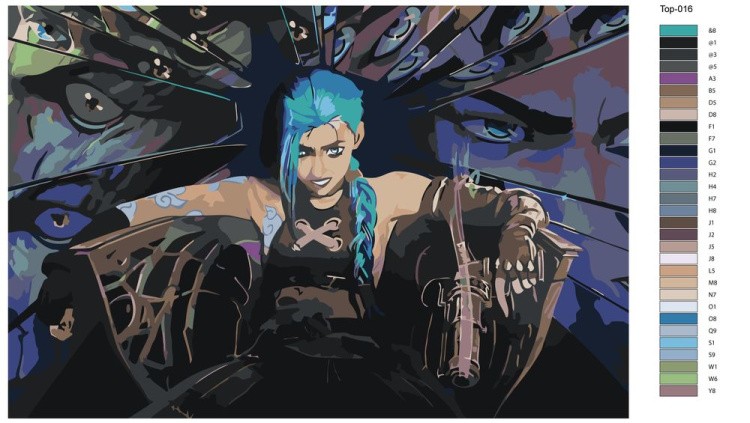 Картина по номерам «League of legends. Аркейн: Джинкс 6» — картинка 3