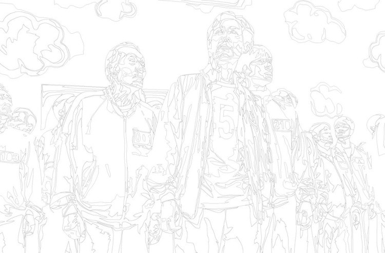 Картина по номерам «Игра в кальмара: Сон Ки Хун и О Иль-нэм» — картинка 3