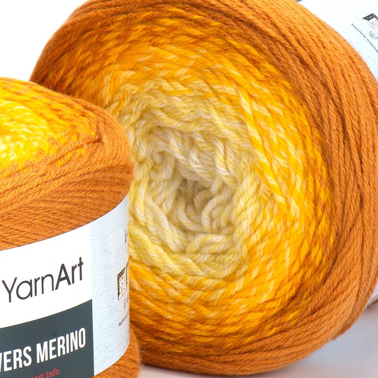 Пряжа YarnArt Flowers Merino (552), мультиколор, 5 шт. по 225 г — картинка 2