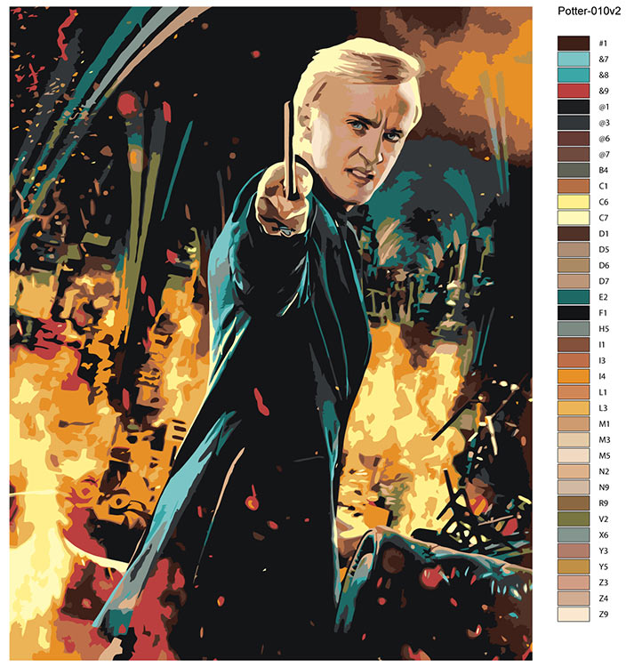 Картина по номерам «Гарри Поттер: Драко Малфой 2» — картинка 2