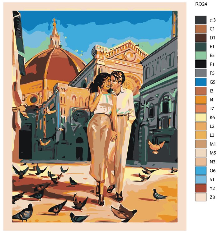 Картина по номерам «Прогулка по Флоренции» — картинка 2