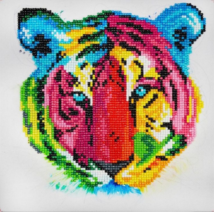 Алмазная вышивка «Радужный тигренок» — картинка 2