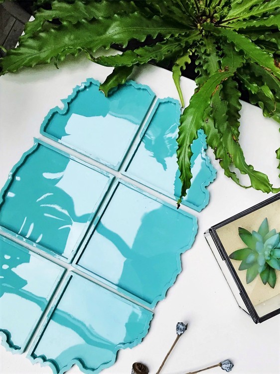 Силиконовый молд в виде среза камня Puzzle Geode (из 6 частей), модель№4, Craftsmen.store — картинка 2