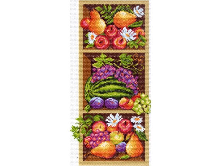 Рисунок на канве «Полка с фруктами»
