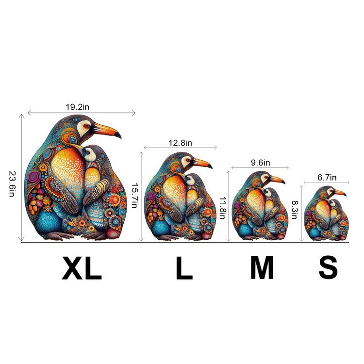Деревянные пазлы «Семья Пингвинов XL», Woodbests — картинка 3