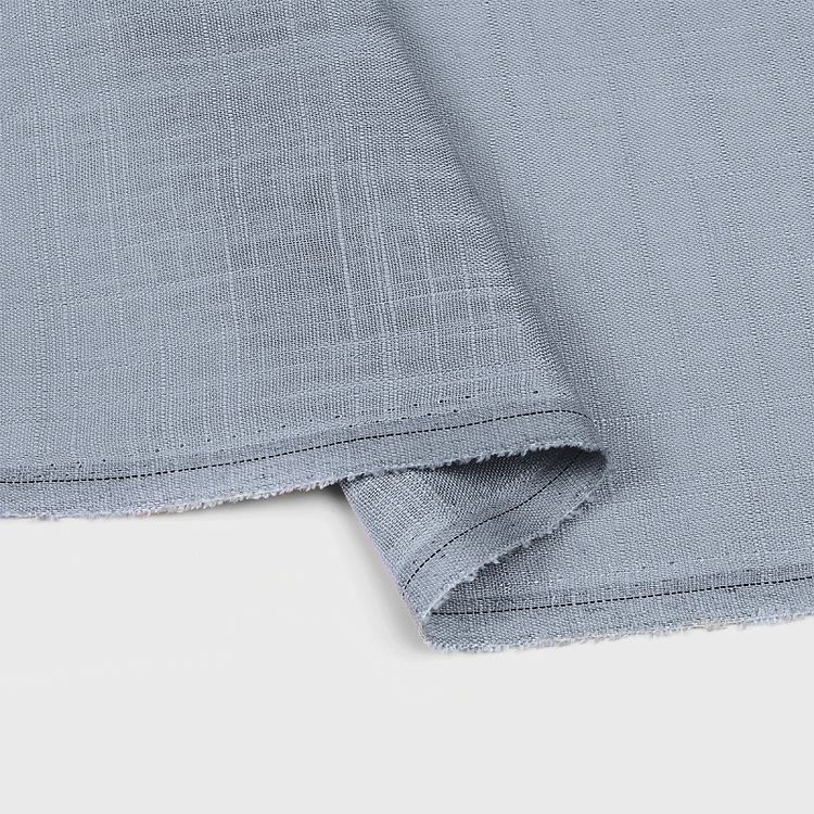 Ткань льняная, 1 м x 140 см, 190 г/м², цвет: пыльно-голубой, TBY — картинка 4