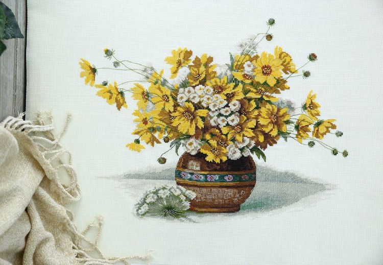 Набор для вышивания «Букет с желтыми цветами» — картинка 2