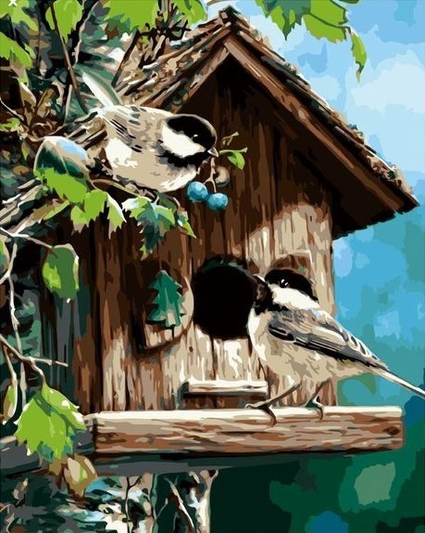 Картина по номерам «Птичий домик»