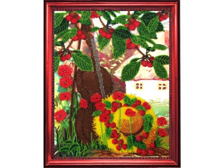 Рисунок на ткани «Вишневый сад»