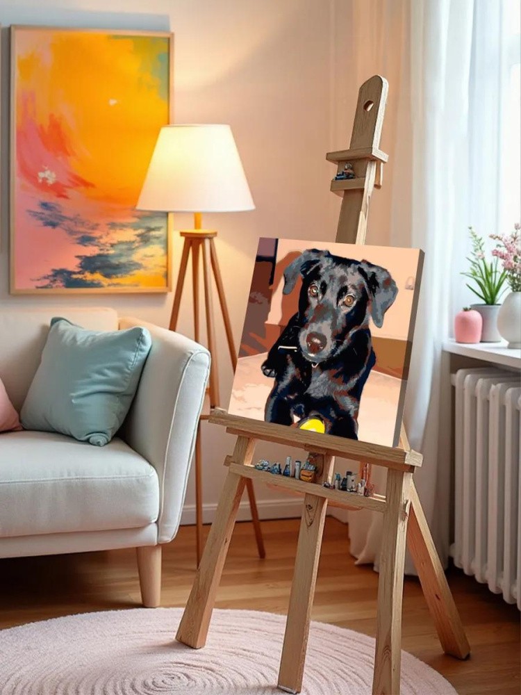 Картина по номерам «Черный пес» — картинка 9