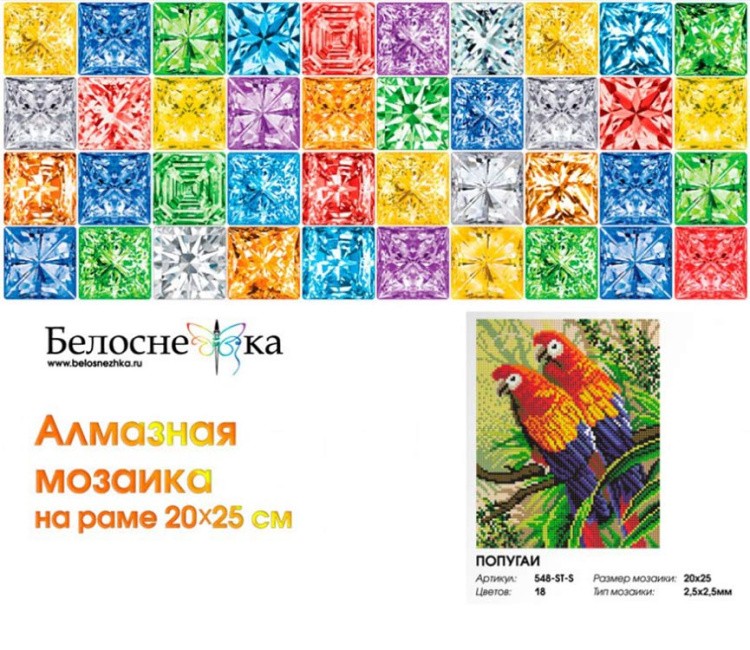 Алмазная вышивка «Попугаи» — картинка 4