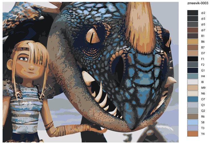 Картина по номерам «Арт дракона Злобного Змеевика Громгильда 3» — картинка 2