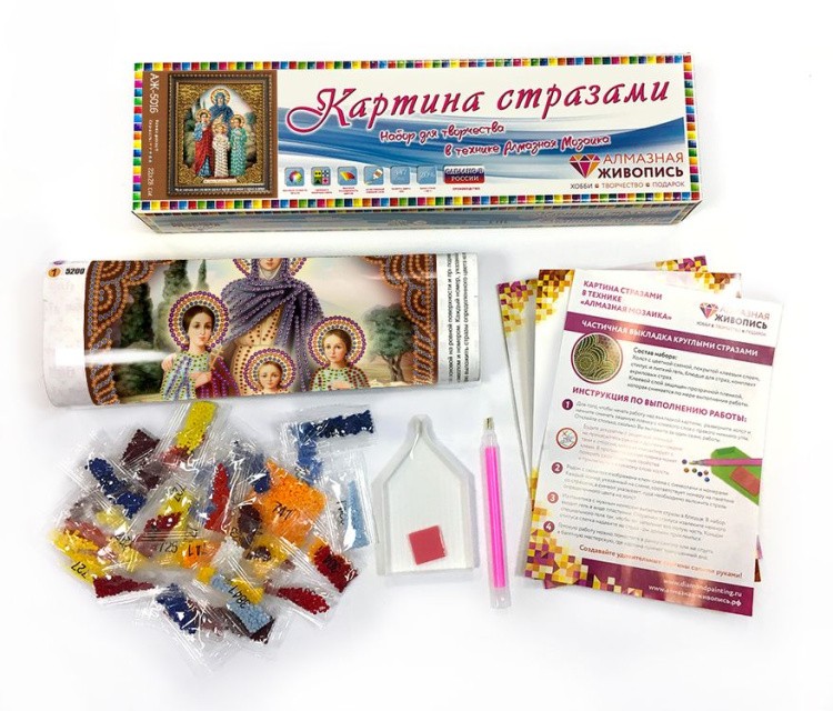 Алмазная вышивка «Икона Вера, Надежда, Любовь» — картинка 2