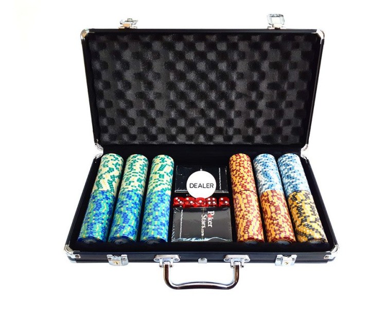 Покерный набор Monte Carlo, 300 фишек (14,5 г) в чемодане — картинка 2