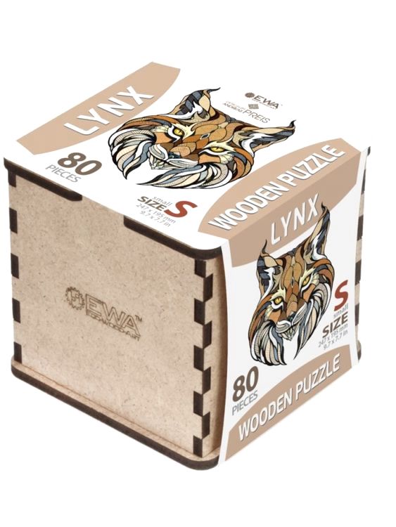 Деревянные фигурные пазлы «Рысь», Eco Wood Art — картинка 5