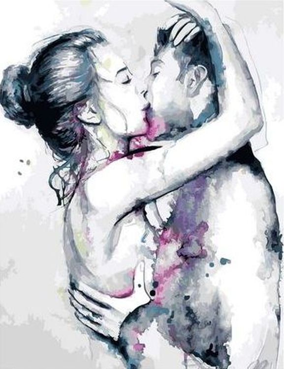 Картина по номерам «Поцелуй молодых»