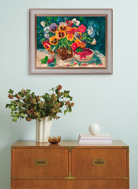 Картина по номерам «Букетик и смородина» — картинка 8