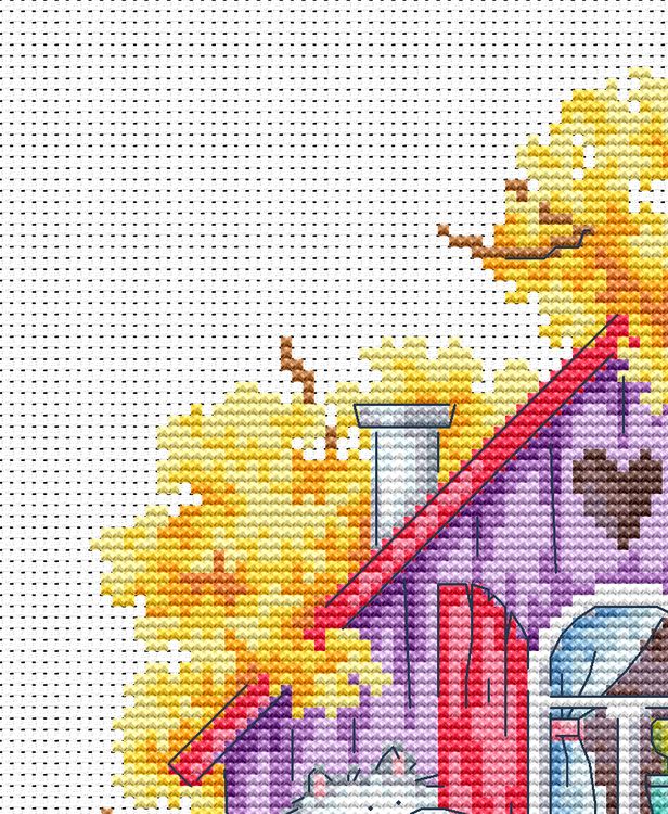 Набор для вышивания «Кошкин дом. Осень» — картинка 2