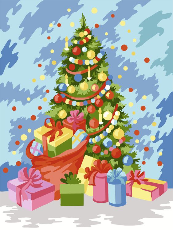 Картина по номерам «Рождественская елка»