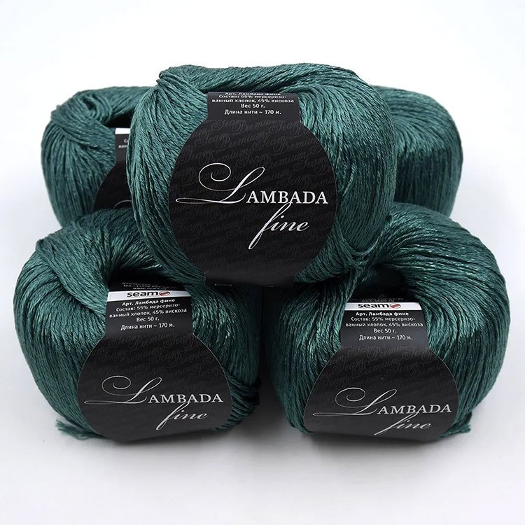 Пряжа SEAM LAMBADA fine (29), изумрудный, 5 шт. по 50 г — картинка 4