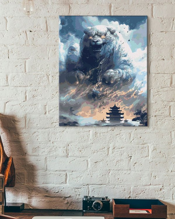 Картина по номерам «Разгневанный бог вулкана тигр» — картинка 3