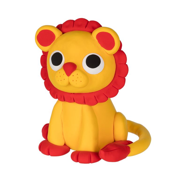 Мега набор легкого пластилина &quot;Большая игрушка. Львенок большой», желтый, 4 цв., Лео Играй — картинка 2