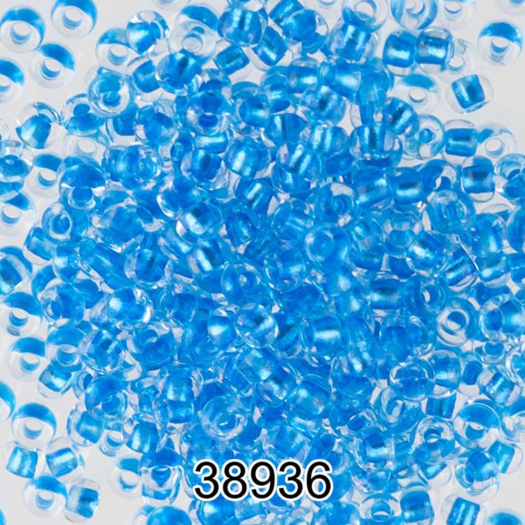 Бисер Чехия круглый 5 10/0, 2,3 мм, 500 г, цвет: 38936 синий