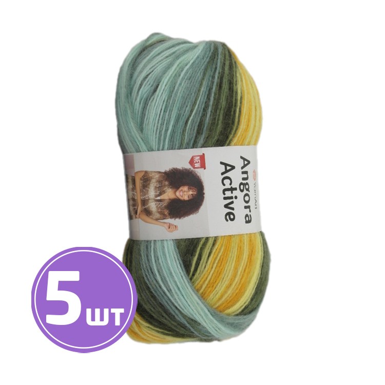 Пряжа YarnArt Angora Active New (Ангора актив нью) (857), мультиколор, 5 шт. по 100 г