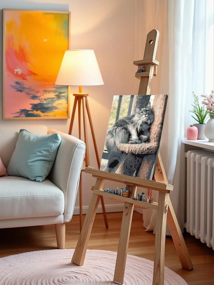 Картина по номерам «Пушистая кошка» — картинка 10