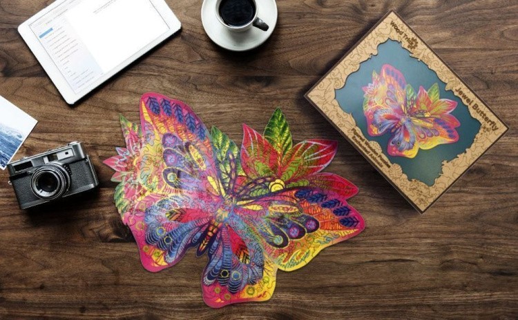 Деревянный пазл Wood Trick «Драгоценная бабочка» — картинка 3