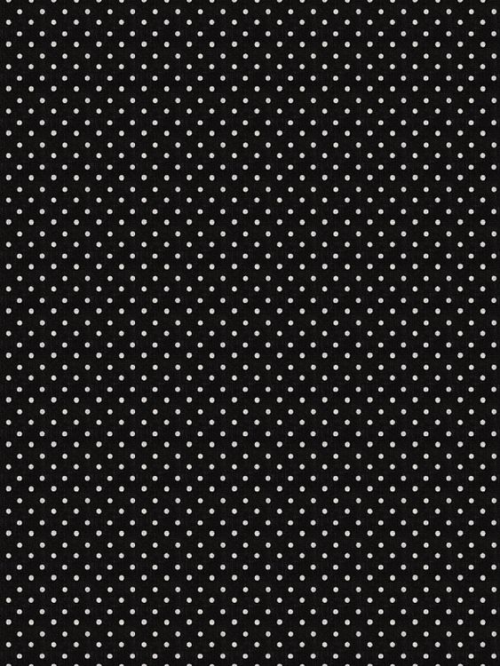 Ткань льняная, 1 м x 150 см, 140 г/м², цвет: черный, горошек, TBY — картинка 5