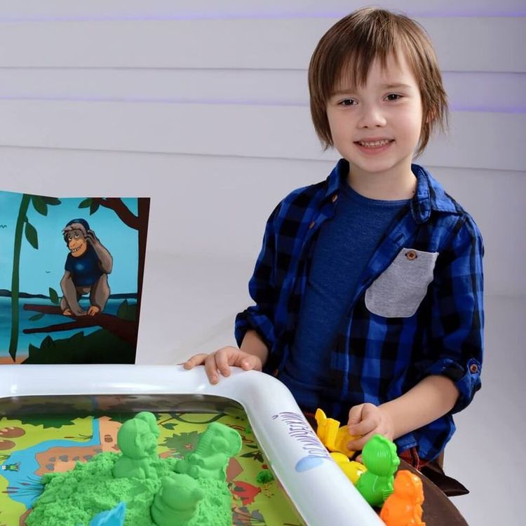 Космический пластичный песок набор «В поисках сокровищ» 3 кг (цвет зелёный) — картинка 13