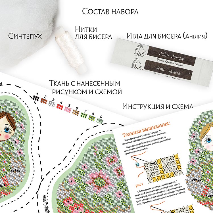 Набор для вышивания «Матрёшка Сергиево-Посадская» — картинка 2