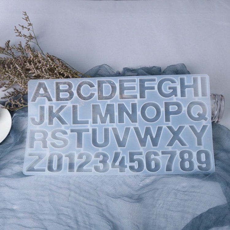 Силиконовый молд - Буквы и цифры (зеркальные), 4 см, 1 шт. — картинка 5