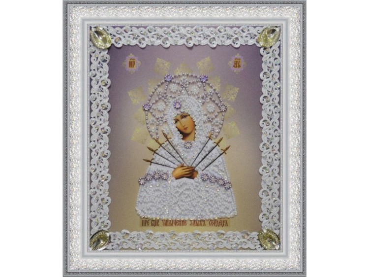 Набор для вышивания бисером «Икона Божьей Матери Семистрельная (ажур)»