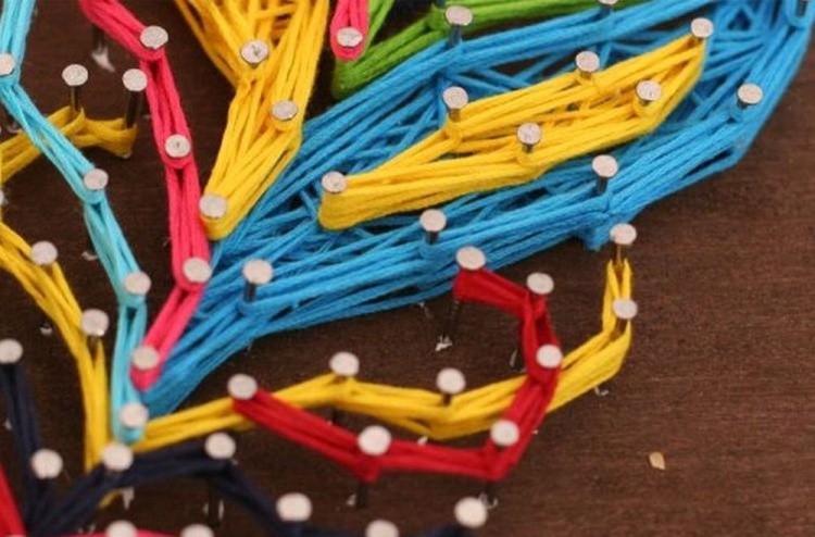 Набор для творчества STRING ART «Разноцветное пёрышко» — картинка 4