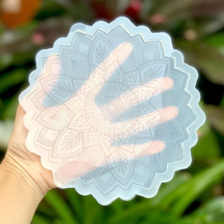 Силиконовый молд Epoxy Master подстаканник мандала, d 12 см — картинка 4