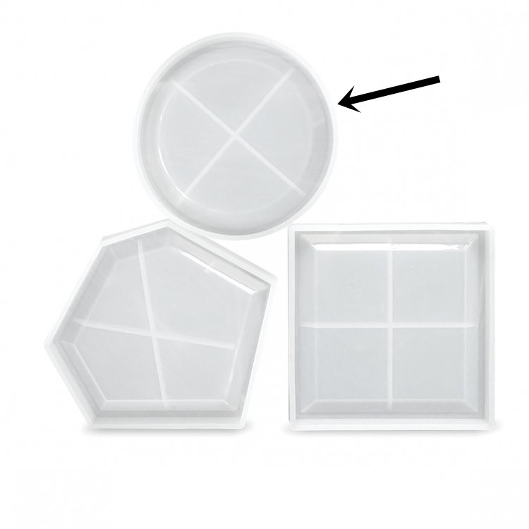 Силиконовый молд для эпоксидной смолы - Подстаканник тарелка - круг (1 шт.) — картинка 2