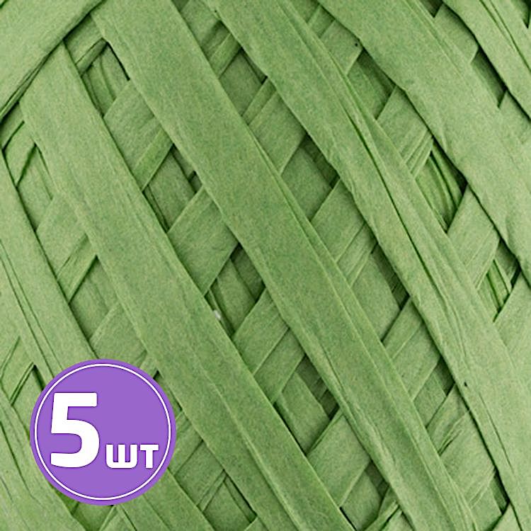 Рафия бумажная, 5 упаковок по 20,5 г ± 5 г, 30 м, цвет: 05 зеленый, Blumentag
