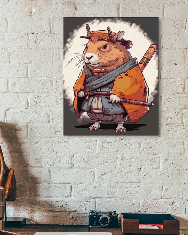 Картина по номерам «Милая капибара в кимоно» — картинка 3