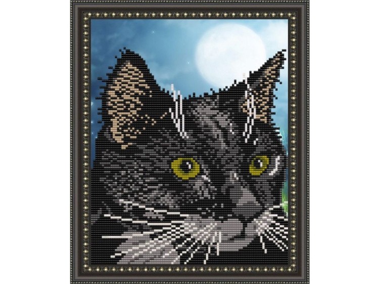 Рисунок на ткани «Черный кот»