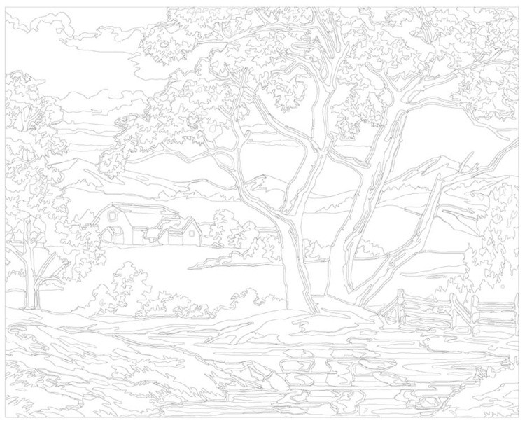 Картина по номерам «Ранняя осень» — картинка 3