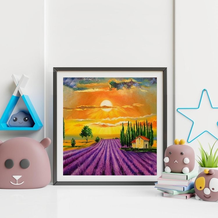 Картина по номерам «Лавандовое поле» — картинка 3