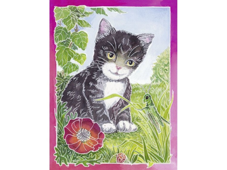 Картина акварелью по контурам «Котята» — картинка 3