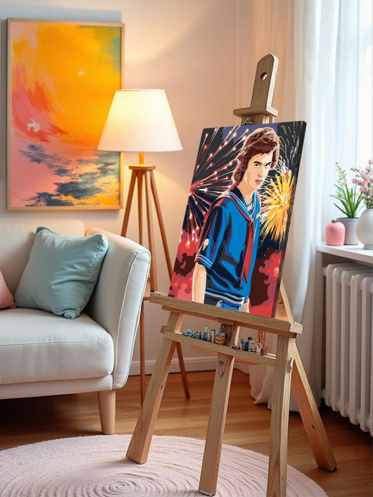 Картина по номерам «Очень странные дела: Стив Харрингтон - Джо Кири» — картинка 10