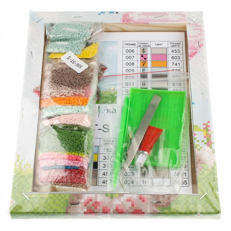 Алмазная вышивка «Кот с букетом» — картинка 3