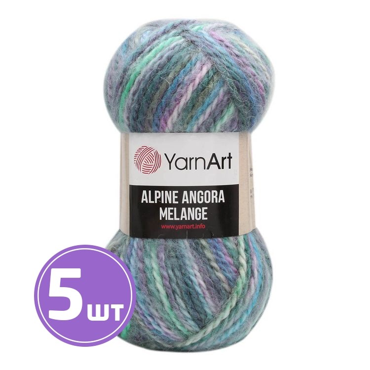 Пряжа YarnArt Alpine Angora Melange (432), мультиколор, 5 шт. по 150 г